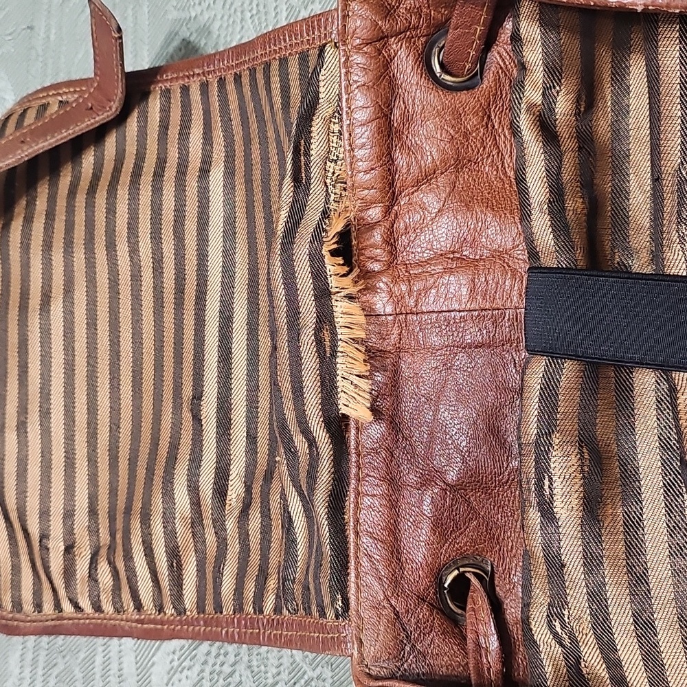 Handmade Large Leather Backpack Travel Rucksack - Picture 11 of 13